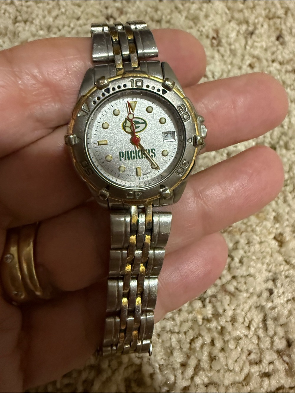 Green Bay Packers Two-Tone Stainless Steel Ladies Watch